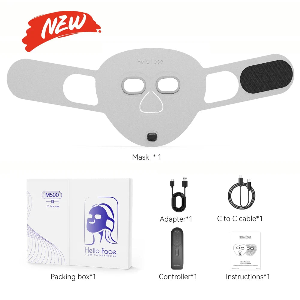 Wireless Red Light Therapy Facial Mask